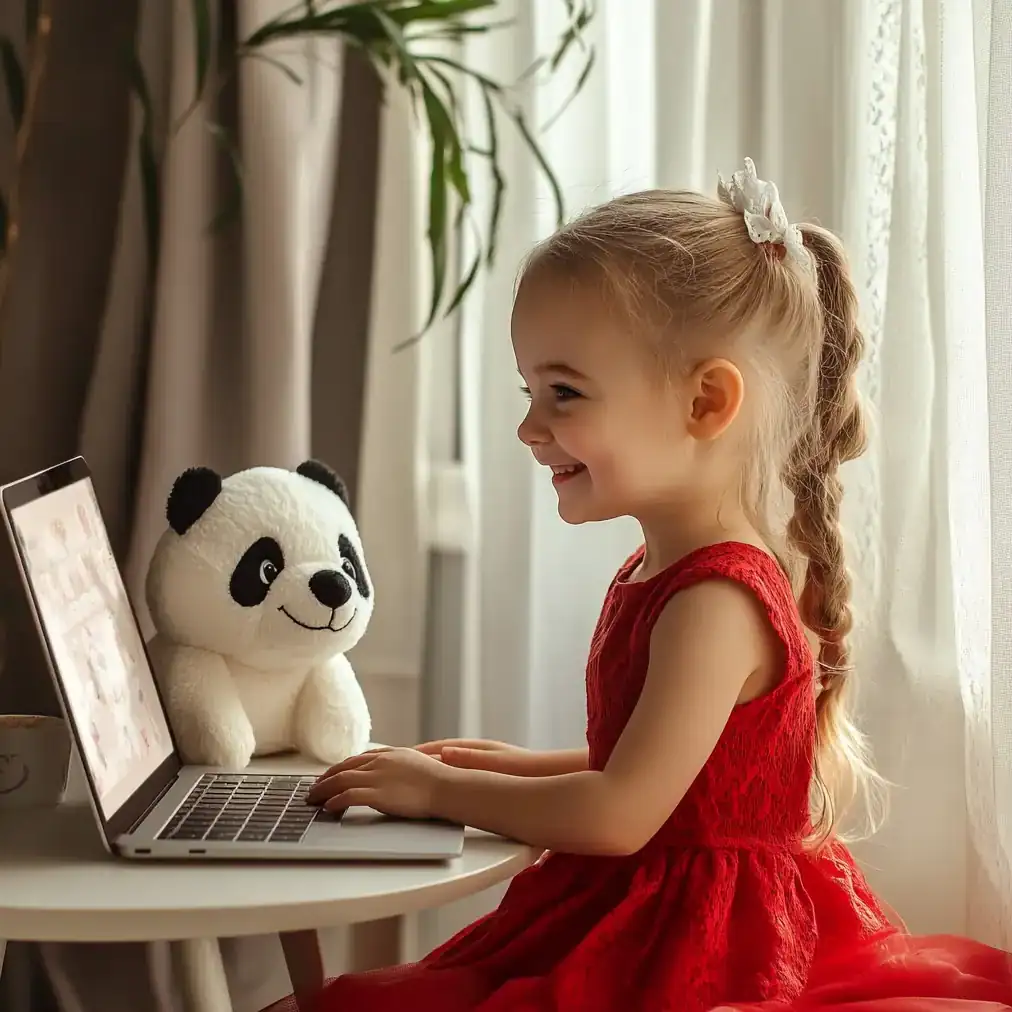 Логопедическое занятие онлайн с ребёнком - за столом